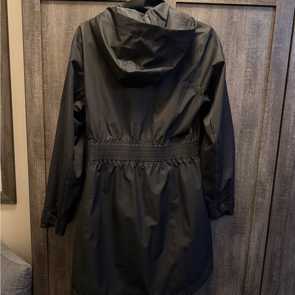 Athleta Black Hooded Rain Jacket - Picture 2 of 7